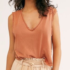 We The Free sleeveless top in orange